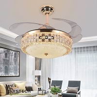 Electric Indoor DC Remote Control LED Ceiling Light Fan