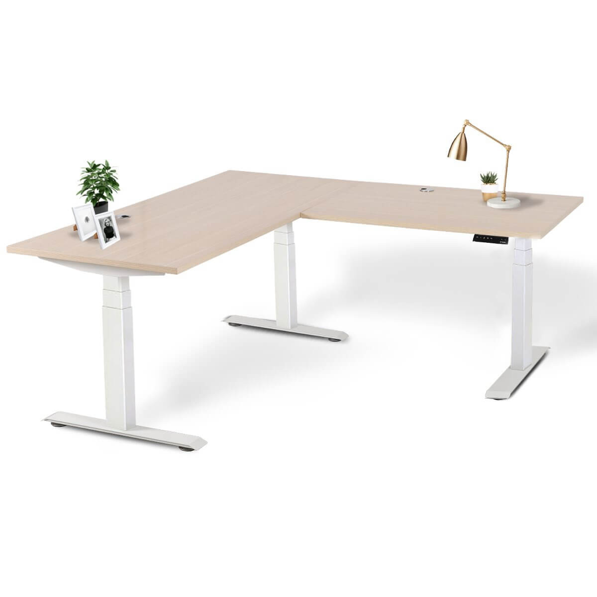 Height Adjustable Table Standing Corner Desk 3 legs