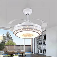 Lighting invisible fancy led ceiling fan with light and remote