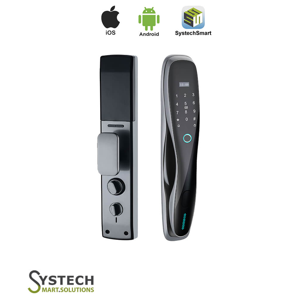 Smart Door Lock manual key Code Fingerprint  rfid Card and APP Unlock Digital Door Lock