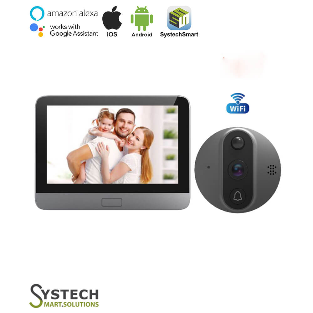 Unistone Peephole  Video Doorbell with 4.3inch monitor
