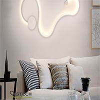 Wall Light modern acrylic curved home hotel decors lamp