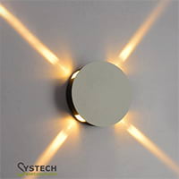 Round Cross Star LED Flat Panel Wall Light